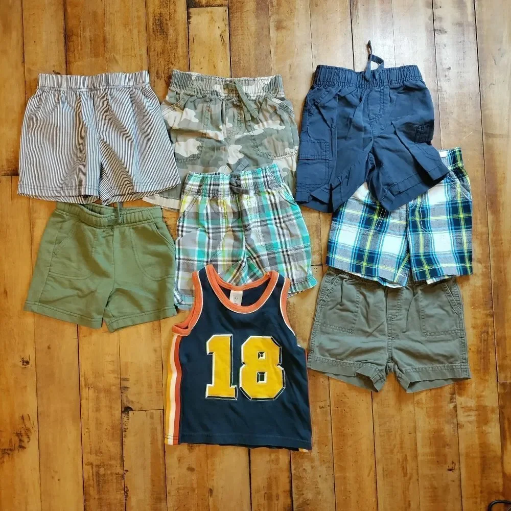 Jumping Beans 2T shorts bundle summer bundle camo plaid cotton ll bean cotton